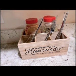 New Wood Utensil Holder, Flatware Utensil Caddy, wooden box